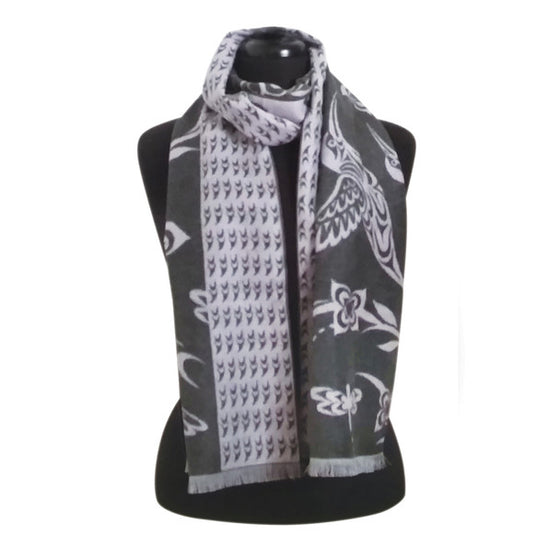 Brushed Silk Scarf - Hummingbird