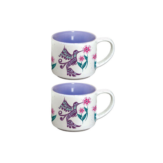 Ceramic Espresso Mugs 2pk - Hummingbird