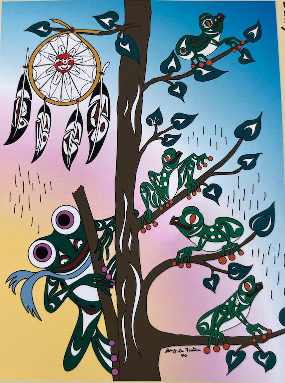 Minky Baby Blanket (Tree Frog)