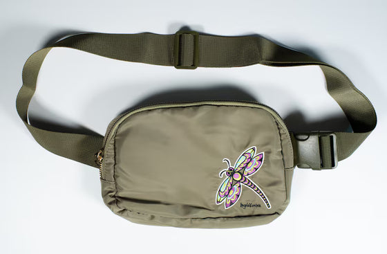 Embroidered Hip Pack - Dragonfly Design
