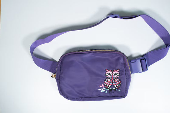 Embroidered Hip Pack - Owl Design