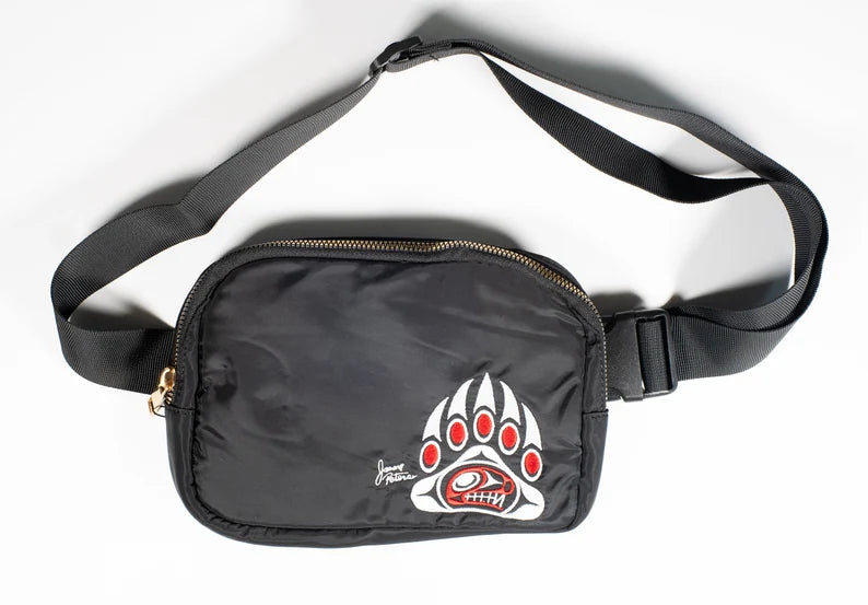 Embroidered Hip Pack - Bear Paw Design