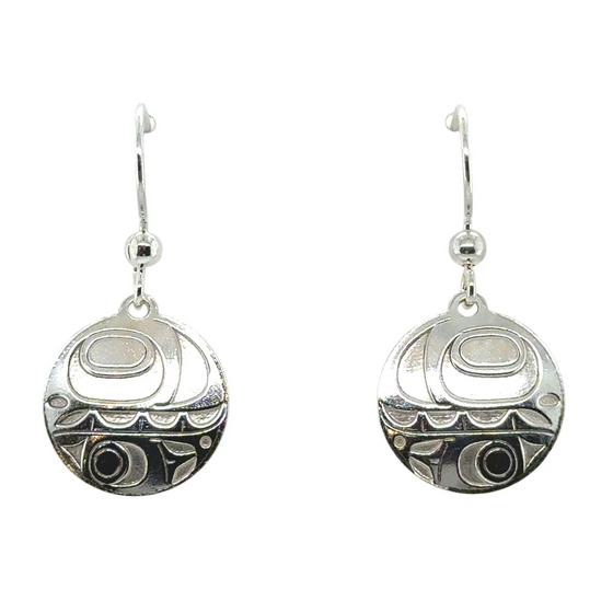 Orca Earrings - Sterling Silver - Drop - Round - 15mm