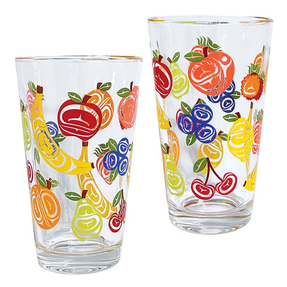 Printed Glass Tumblers - Fruit Salad