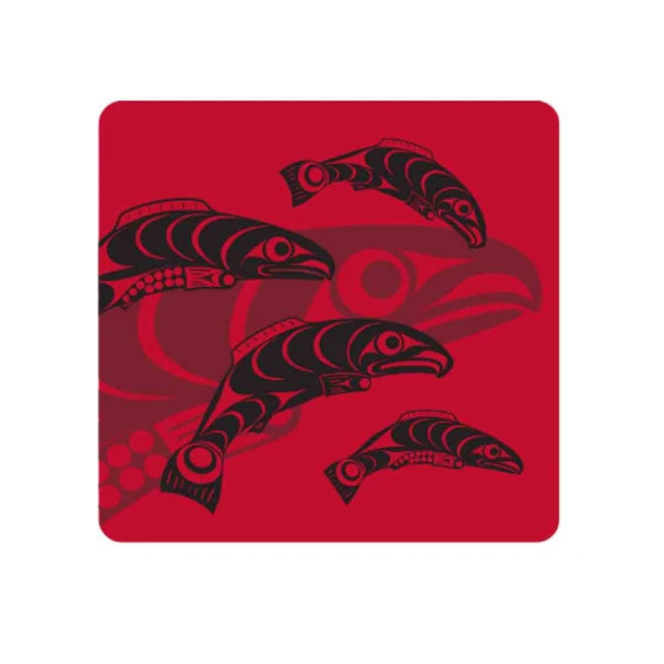 Salmon Corked Back Coaster