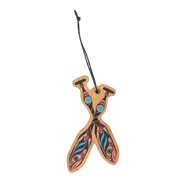 Wood Ornament- Salmon Paddles