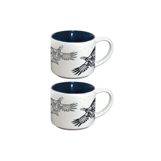 Ceramic Espresso Mugs 2pk - Soaring Eagle