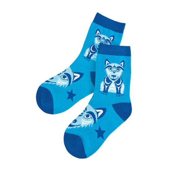 Kids Socks Wolf Design