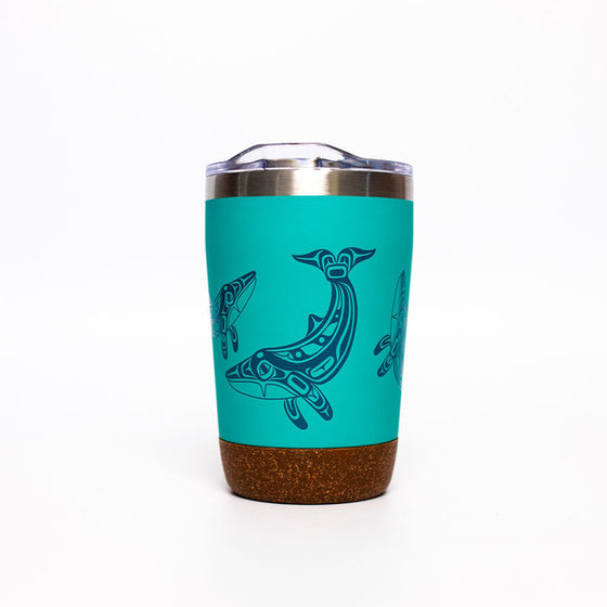 Humpback Design 12 oz Cork Base Travel Mugs