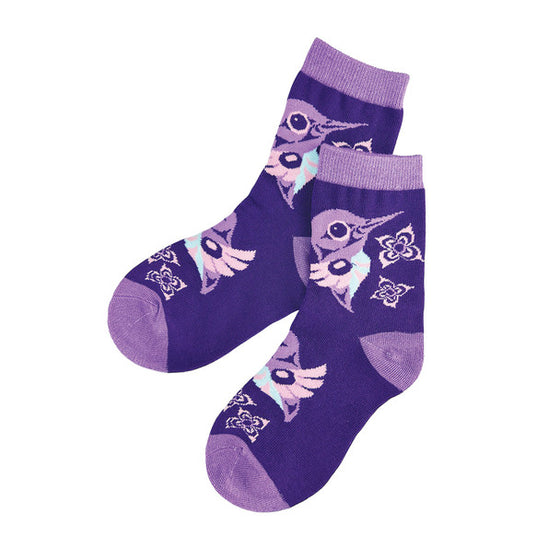 Kids Socks Young Hummingbird Design