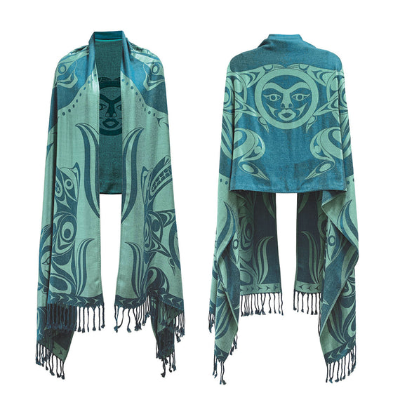 Wolves & Full Moon Shawl