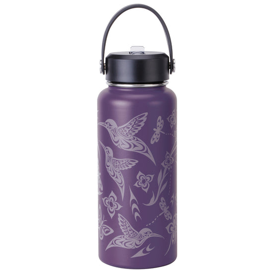 32 oz Water Bottle - Hummingbird