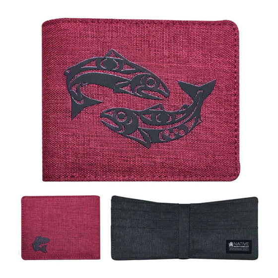 Crosshatch Wallet Salmon