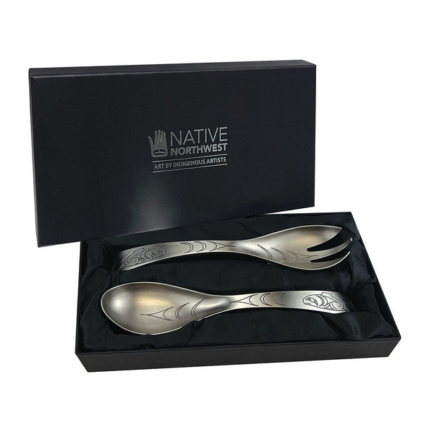 Pewter Serving Set - Salmon Spirit
