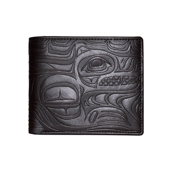 Leather Wallet Wolf Black