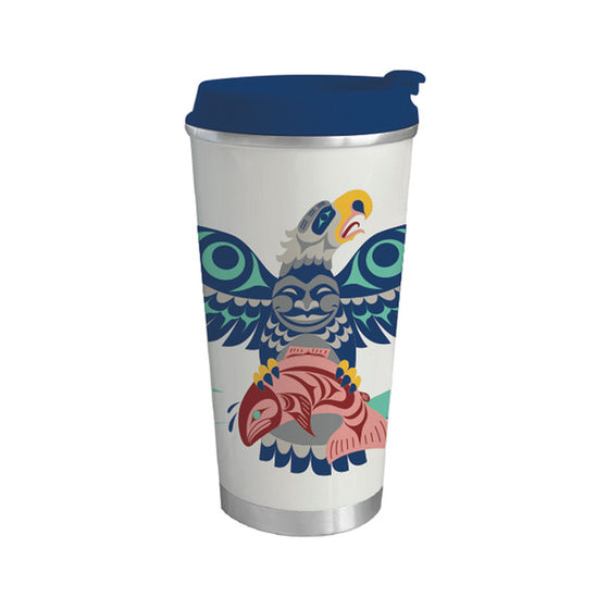 Art Travel Mugs 18 oz - Eagle Salmon