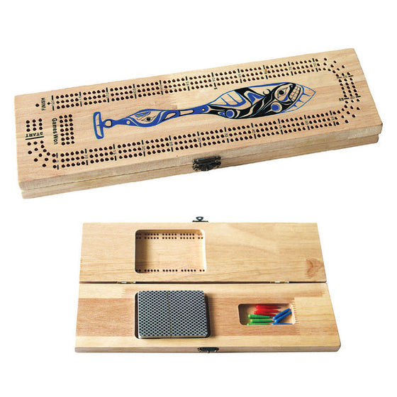 Whale Paddle Cribbage Board
