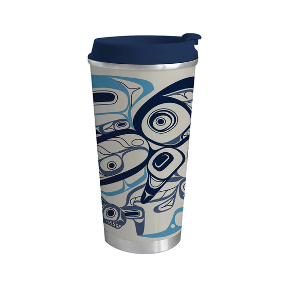 Art Travel Mugs 18 oz - Orca Song