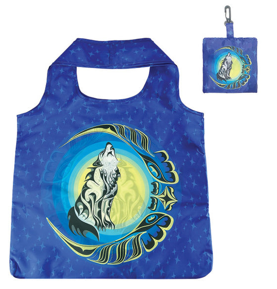 Spirit Wolf & Eagle Foldable Shopping Bag
