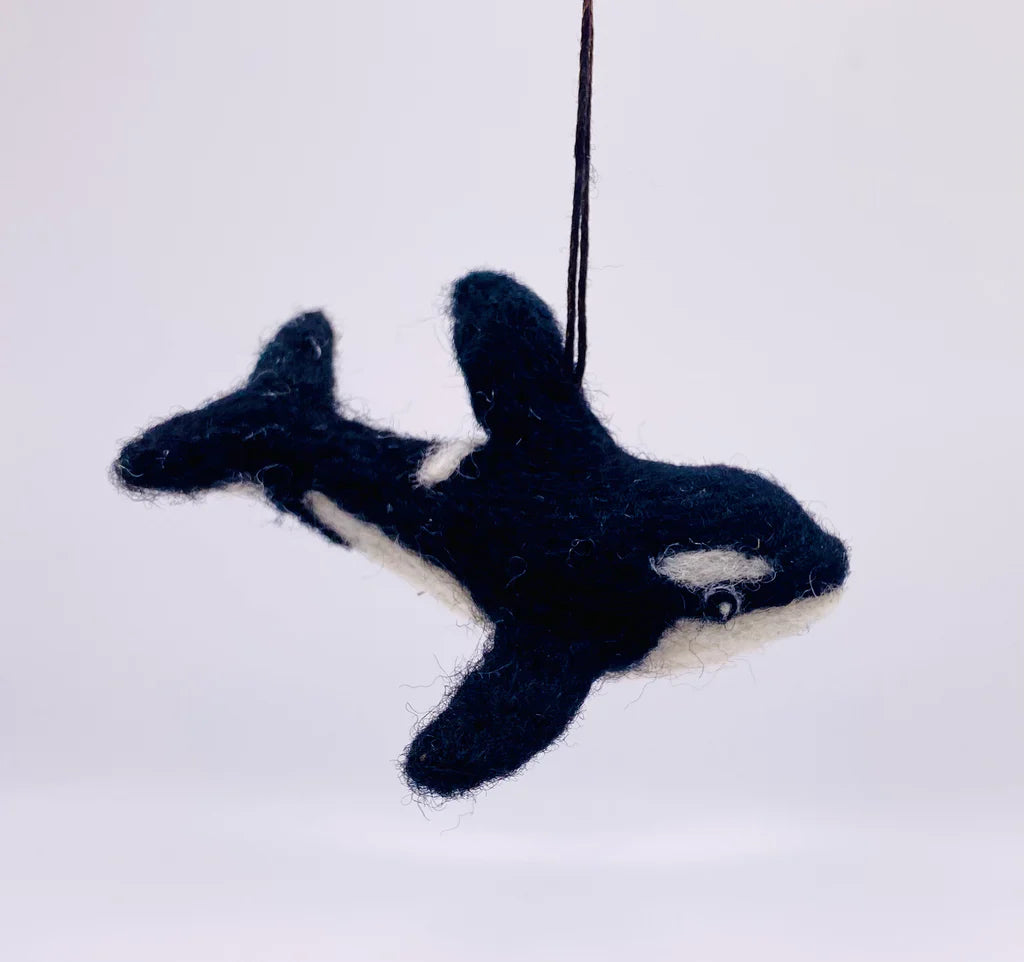 Wool Hanging ornaments. Spectacled Bear