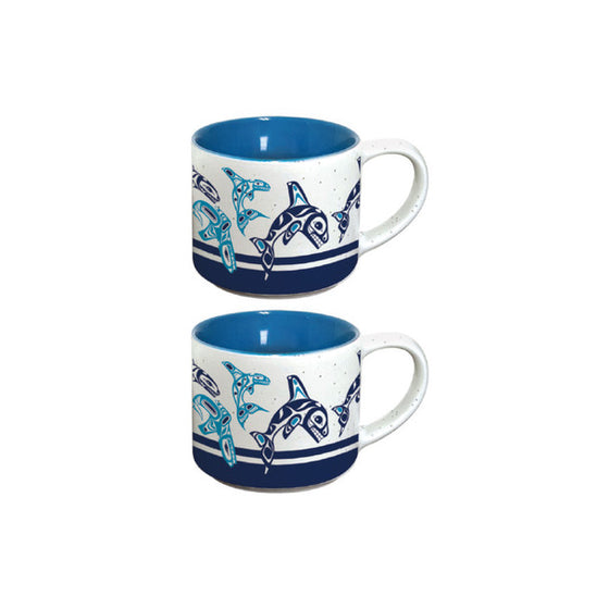 Ceramic Espresso Mugs 2pk - Orca