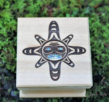 Sun Mask Bentwood Box