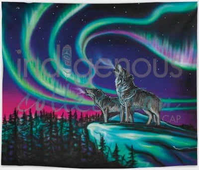 Sky Dance – Wolf Song Fleece Blanket