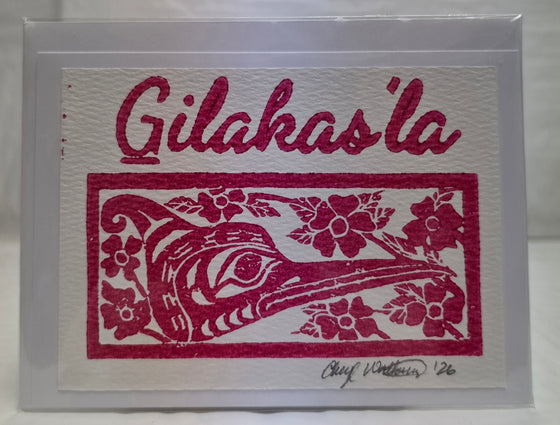 Handmade Paper Cards by Cheryl Wadhams Hummingbird Pink Design