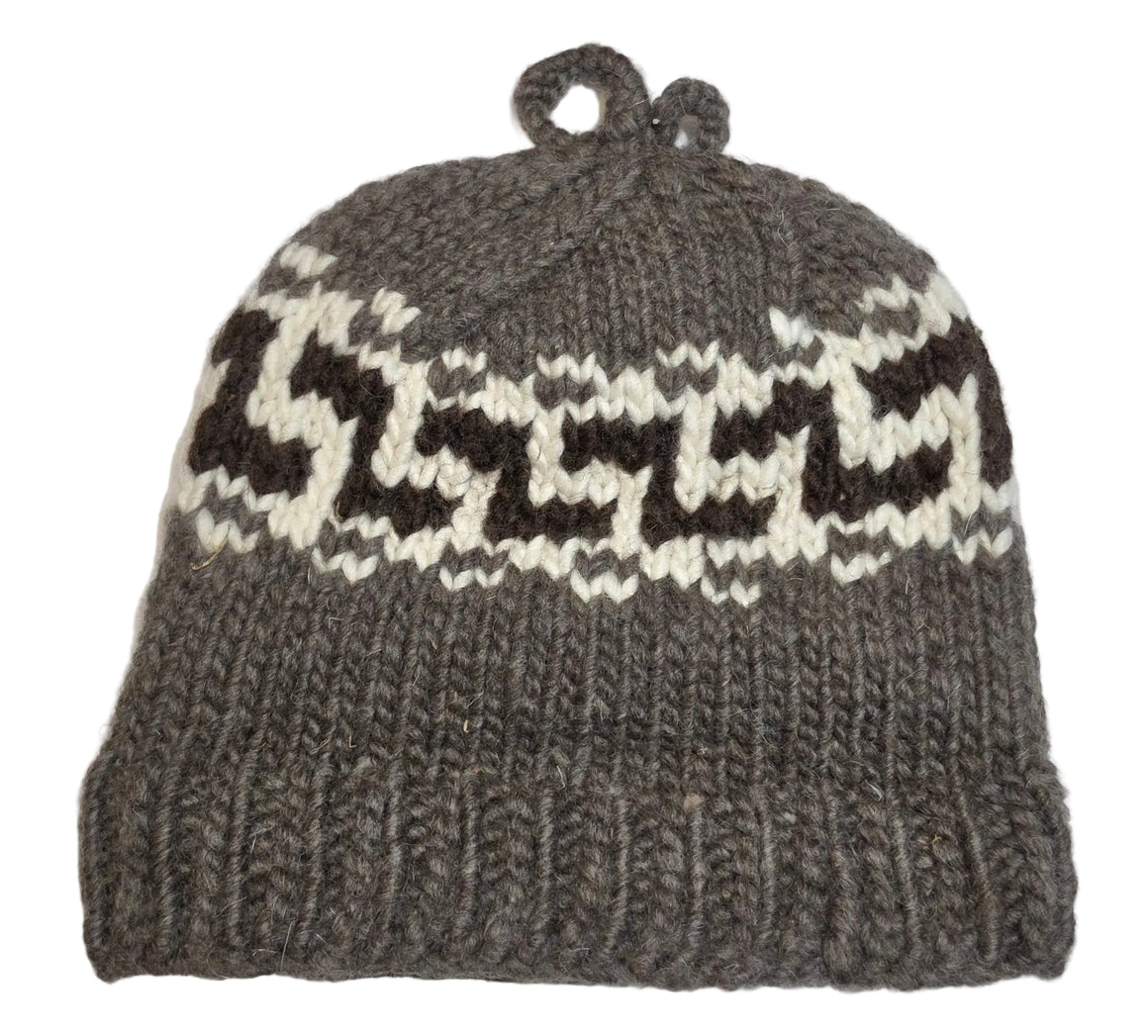 Dark Grey Cowichan Toque Design 1