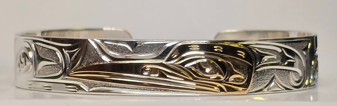 Silver Gold 3/8" Hummingbird Bracelet Joe Descoteaux