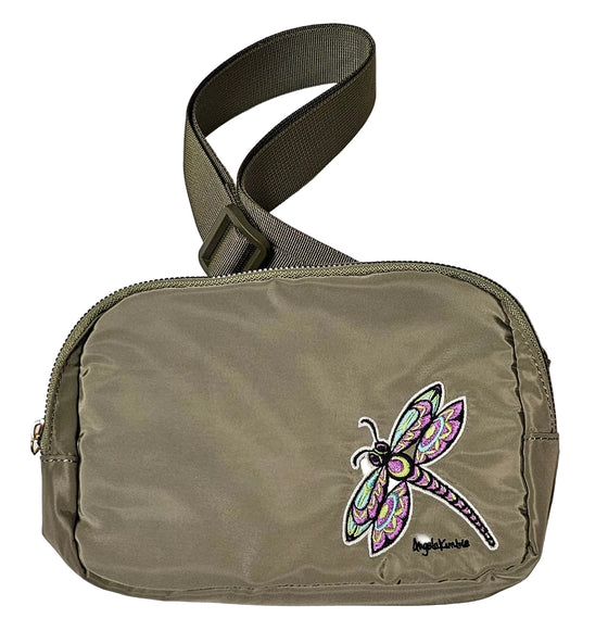 Embroidered Hip Pack - Dragonfly Design