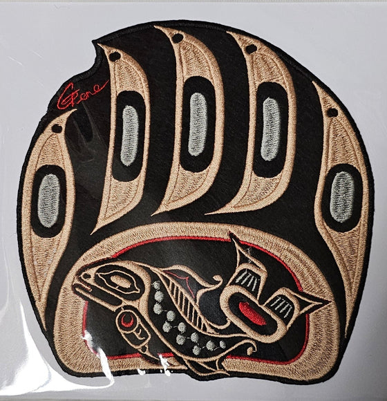 Bear Paw & Salmon Patch 7"