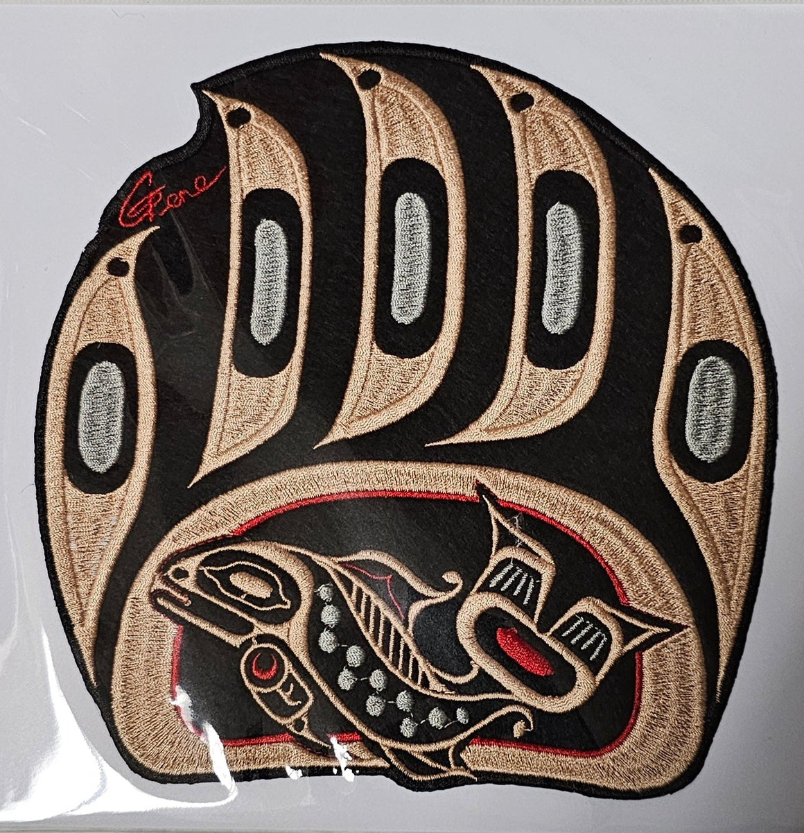Bear Paw & Salmon Patch 7"