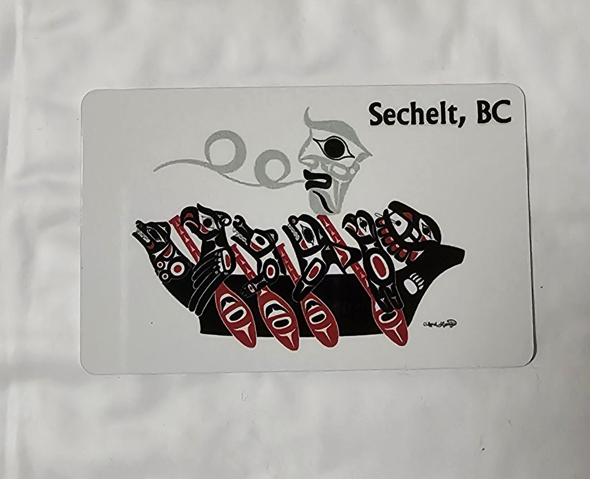 Canoe Sechelt BC Magnet by Clifford George