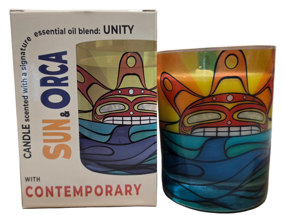 Sun & Orca Candle