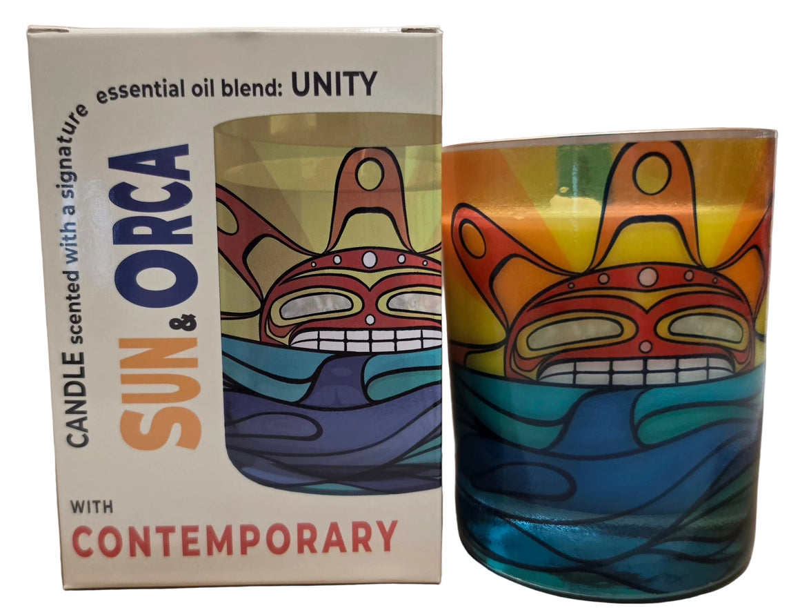 Sun & Orca Candle