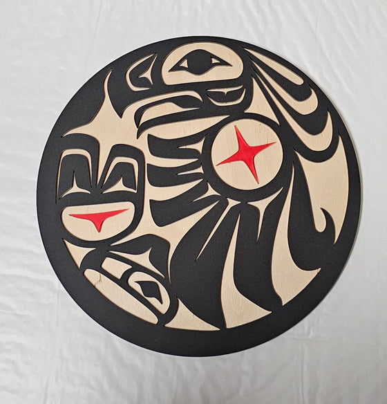 Round Raven Plaque