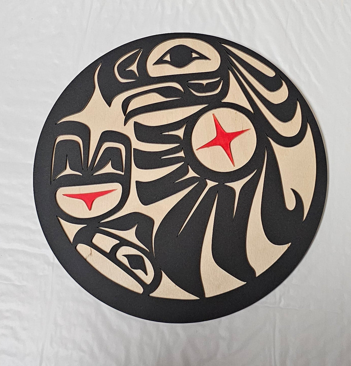 Round Raven Plaque