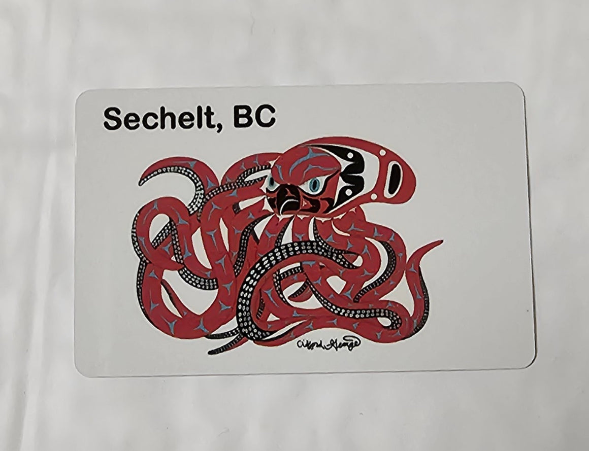 Octopus Sechelt BC Magnet by Clifford George