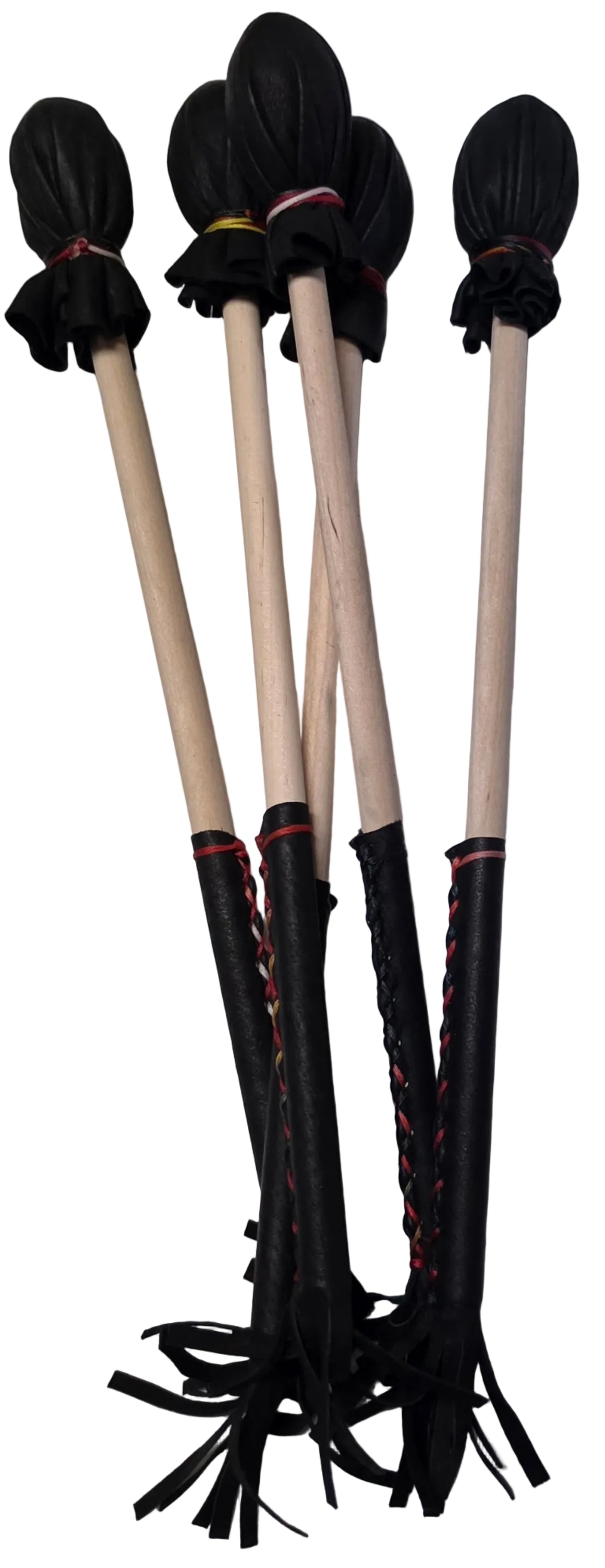 12" Black Deer Hide Baby Drum stick