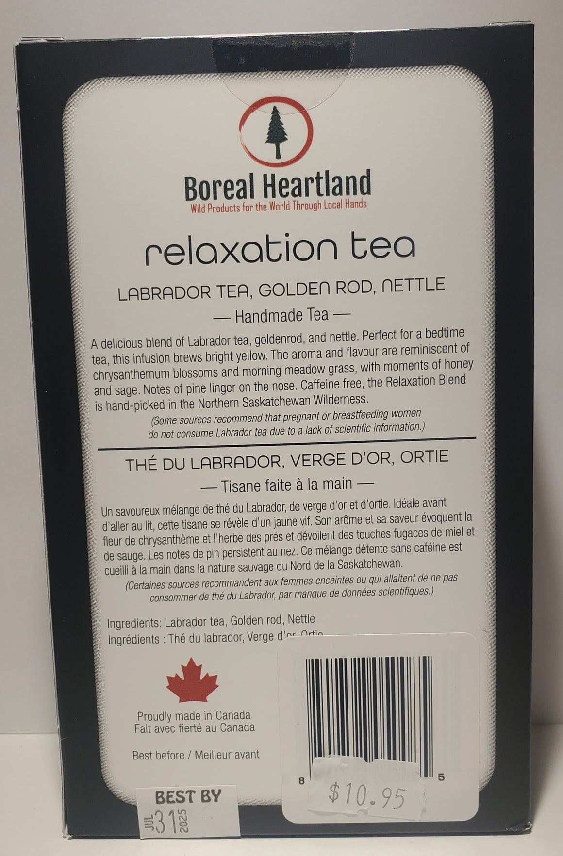 Boreal Heartland Relaxation Tea Labrador, Golden rod, Nettle