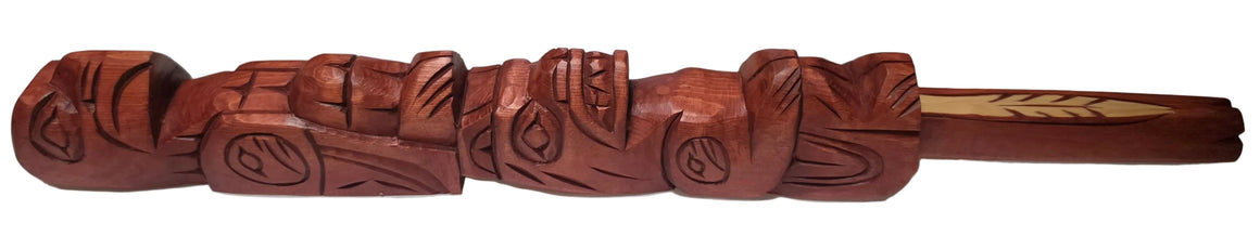 Eagle & Bear Talking Stick by Jim Yelton