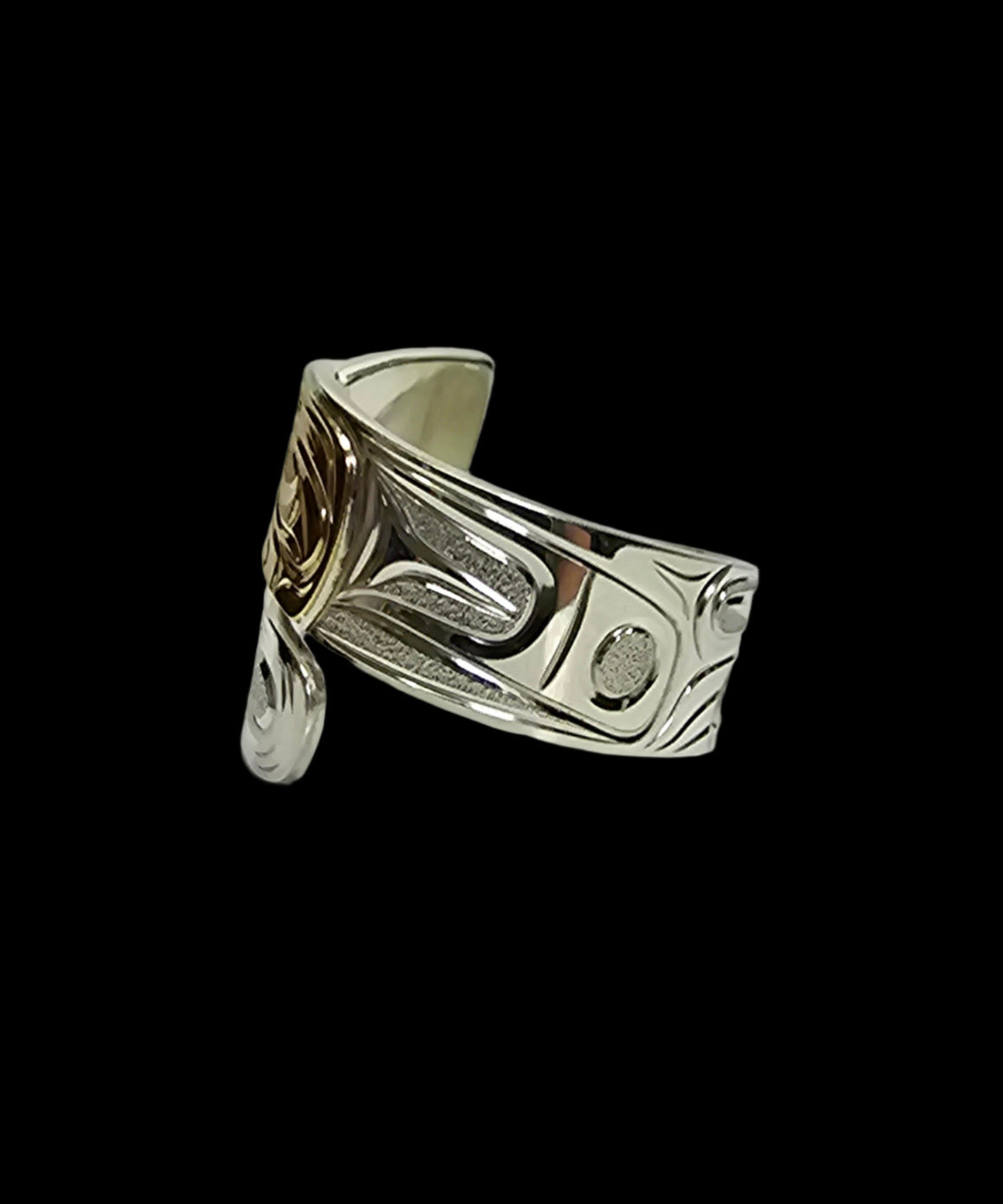 Silver/Gold Wolf Wrap Ring