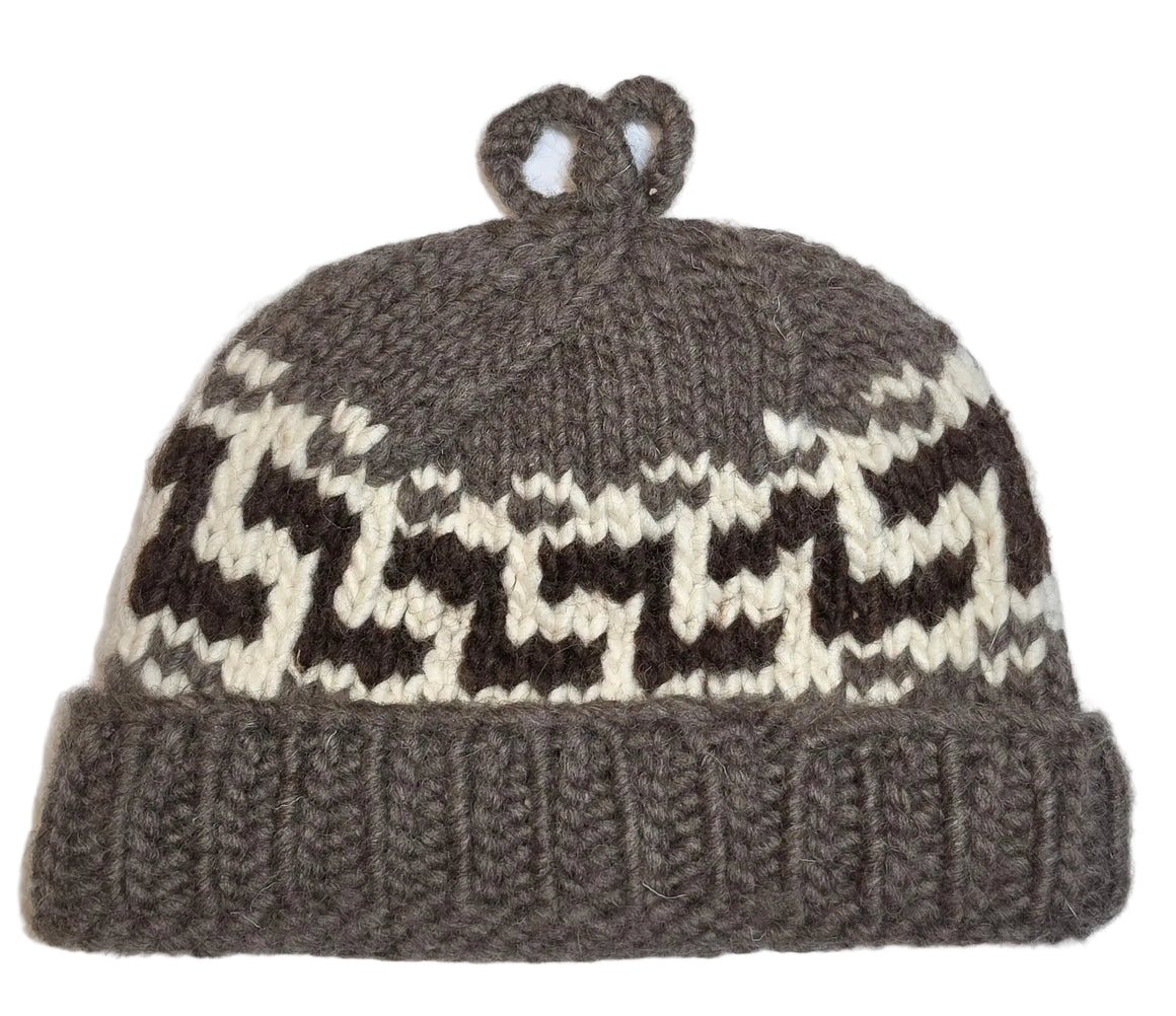 Dark Grey Cowichan Toque Design 1