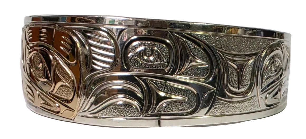 Silver Gold 3/4" Bear Bracelet Joe Descoteaux