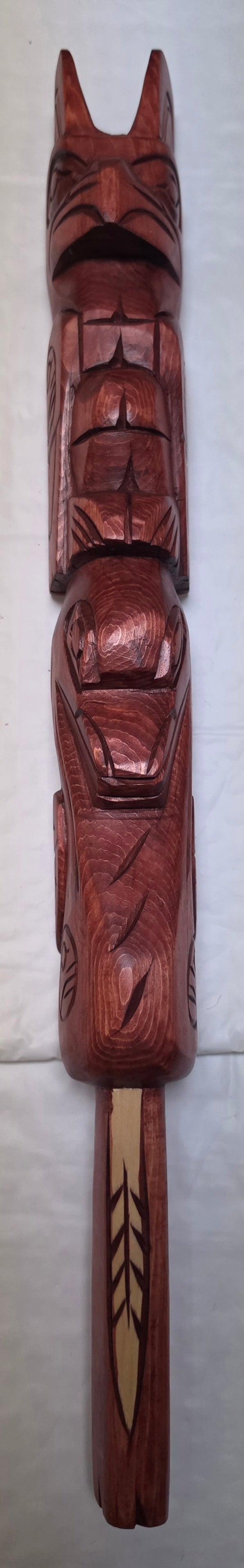 Thunderbird & Seal Talking Stick by Jim Yelton