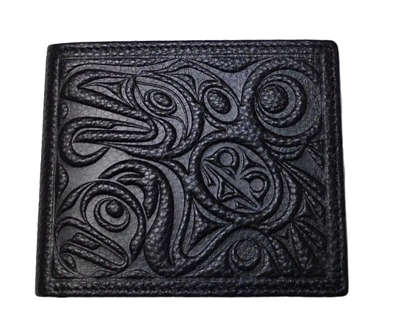 Dual Raven Leather Wallet