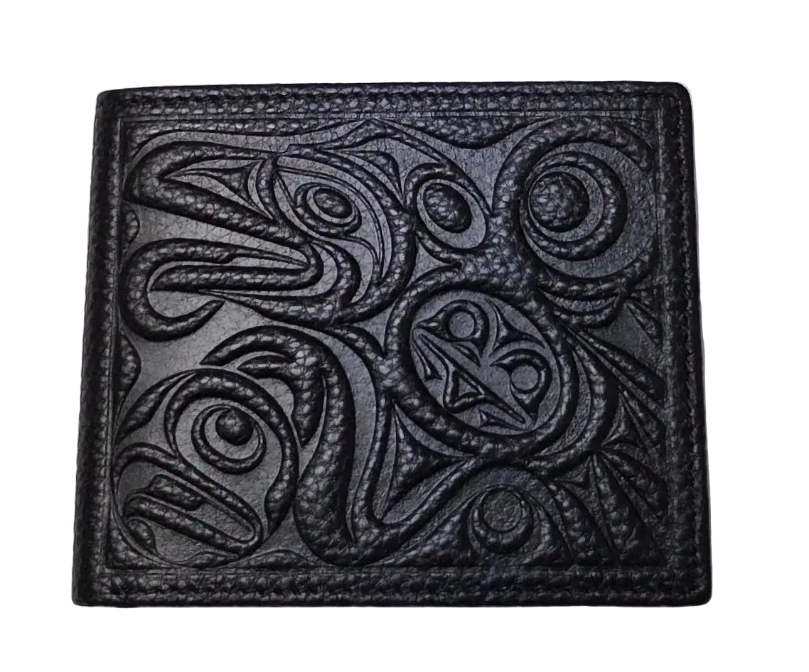 Dual Raven Leather Wallet