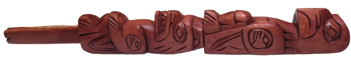 Eagle & Bear Talking Stick by Jim Yelton
