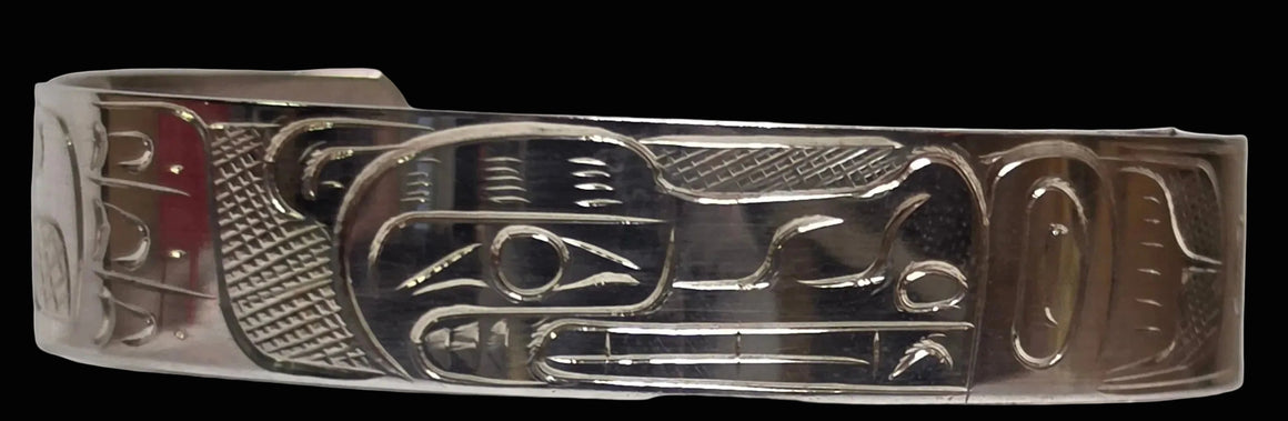 Wolf 1/2" Silver Bracelet by Graham Henry